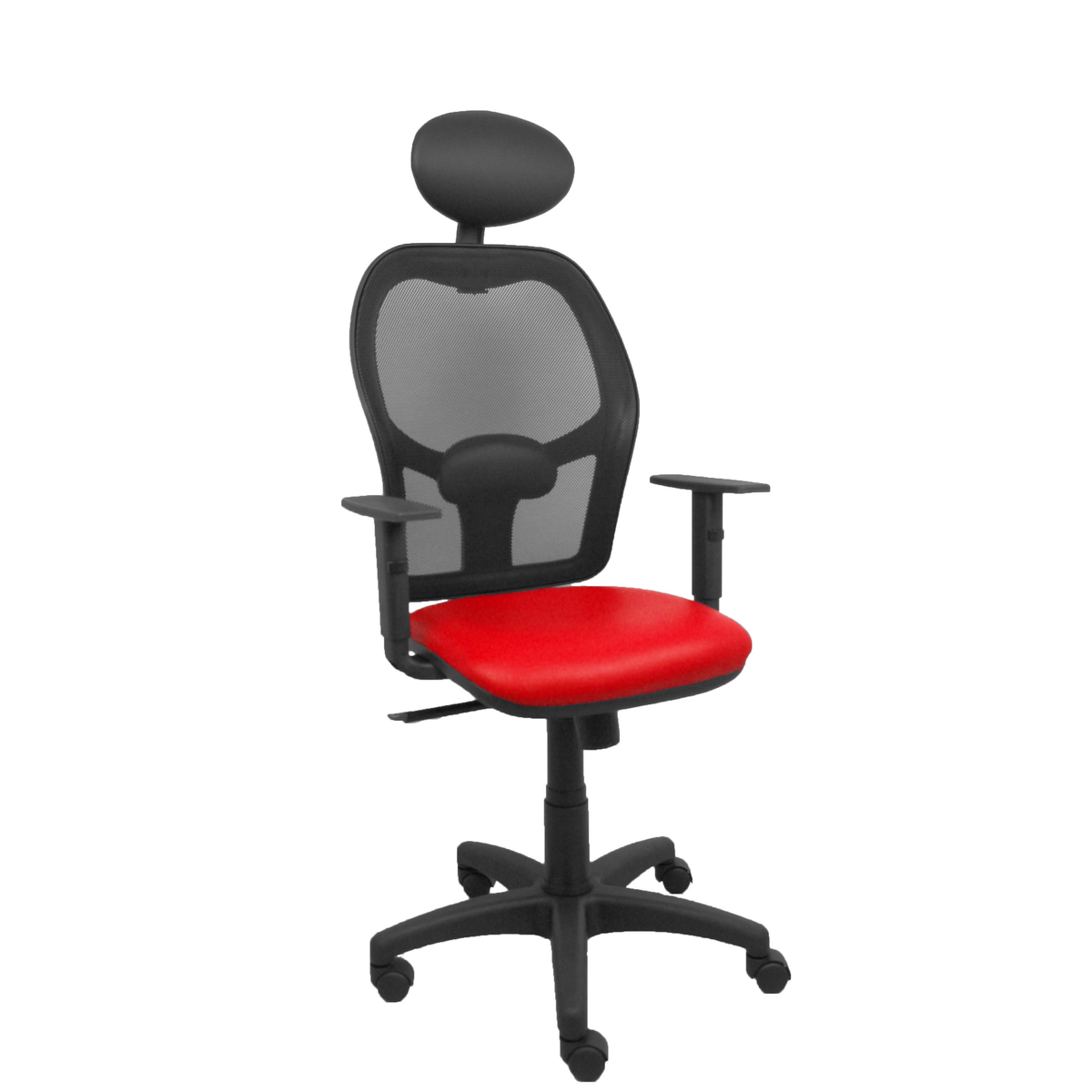 Silla de oficina Piqueras y Crespo Alocen Malla + - Ref. fabricante 345SM840SP100B10CRNC - Rojo