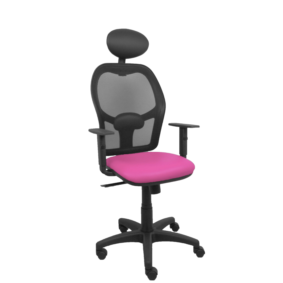 Silla de oficina Piqueras y Crespo Alocen Malla + - Ref. fabricante 345SM840SP100B10CRNC - Rosa