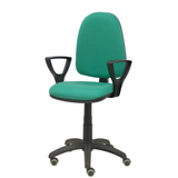 Silla de oficina Piqueras y Crespo Ayna Bali - Brazos fijos - Ref. fabricante 04CPBALI100BGOLFRP - Verde Esmeralda