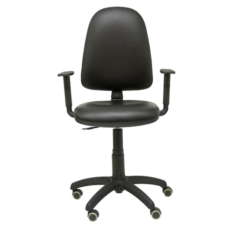 Silla de oficina Piqueras y Crespo Ayna Similpiel - Brazos regulables · Brazos fijos · Ruedas - Negro