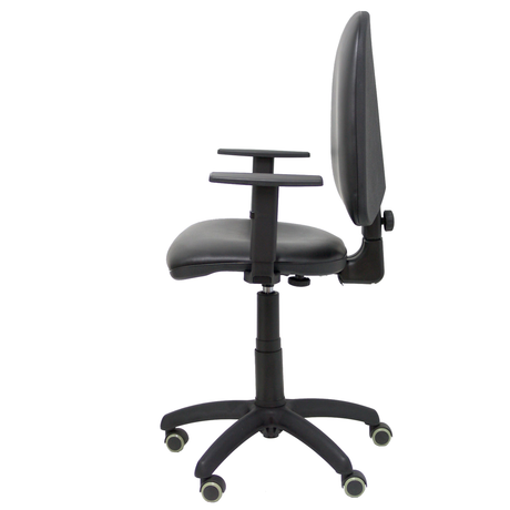 Silla de oficina Piqueras y Crespo Ayna Similpiel - Brazos regulables · Brazos fijos · Ruedas - Negro