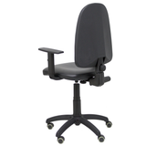Silla de oficina Piqueras y Crespo Ayna Similpiel - Brazos regulables · Brazos fijos · Ruedas - Negro