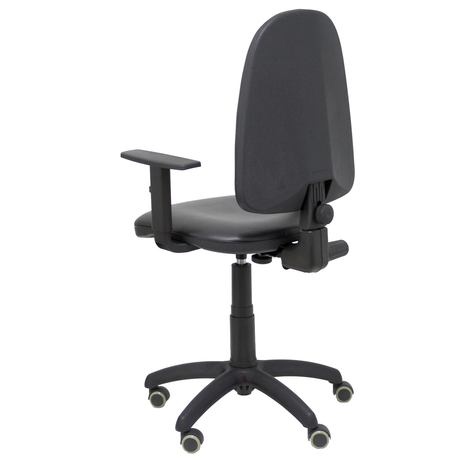 Silla de oficina Piqueras y Crespo Ayna Similpiel - Brazos regulables · Brazos fijos · Ruedas - Negro