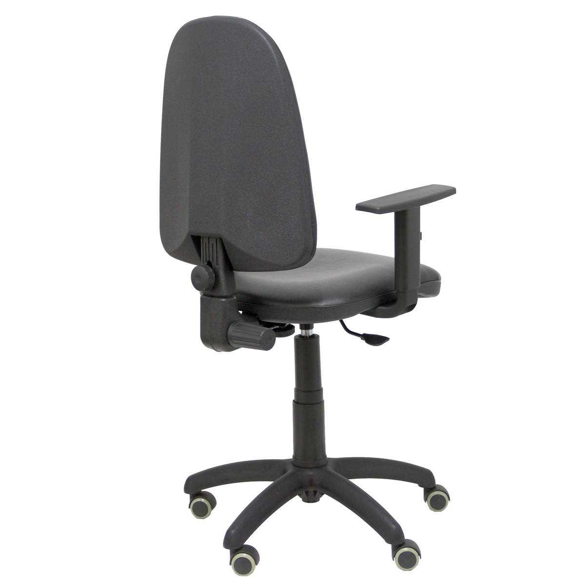 Silla de oficina Piqueras y Crespo Ayna Similpiel - Brazos regulables · Brazos fijos · Ruedas - Negro