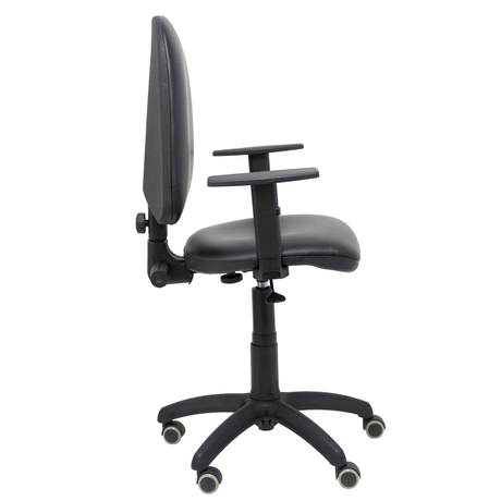 Silla de oficina Piqueras y Crespo Ayna Similpiel - Brazos regulables · Brazos fijos · Ruedas - Negro