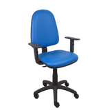 Silla de oficina Piqueras y Crespo Ayna Similpiel - Brazos - Ref. fabricante 04CPSP100B10 - Azul