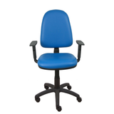 Silla de oficina Piqueras y Crespo Ayna Similpiel - Brazos - Ref. fabricante 04CPSP100B10 - Azul