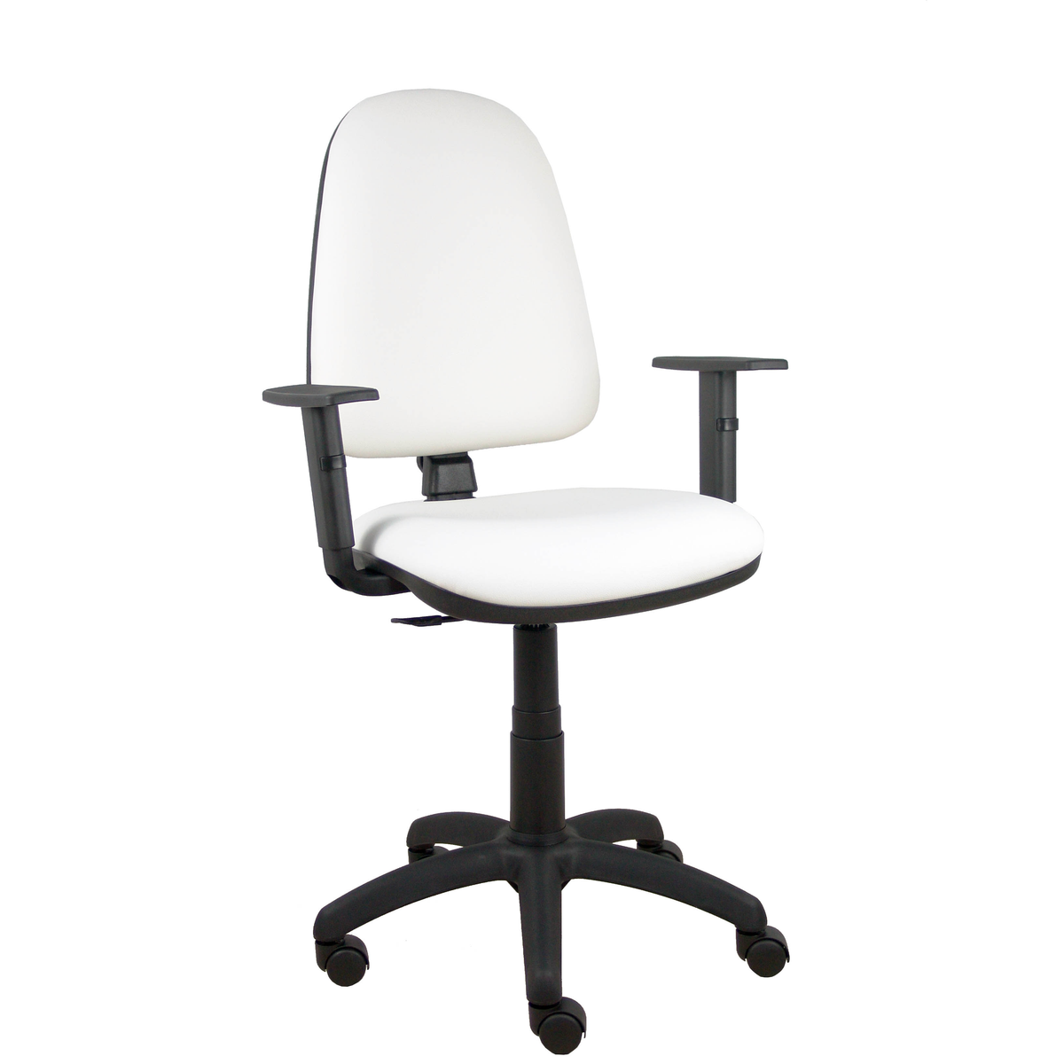 Silla de oficina Piqueras y Crespo Ayna Similpiel - Brazos - Ref. fabricante 04CPSP100B10 - Blanco