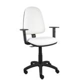 Silla de oficina Piqueras y Crespo Ayna Similpiel - Brazos - Ref. fabricante 04CPSP100B10 - Blanco