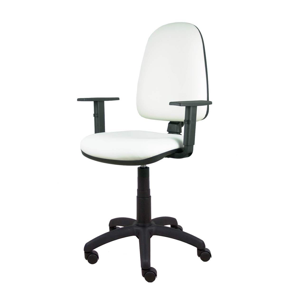 Silla de oficina Piqueras y Crespo Ayna Similpiel - Brazos - Ref. fabricante 04CPSP100B10 - Blanco