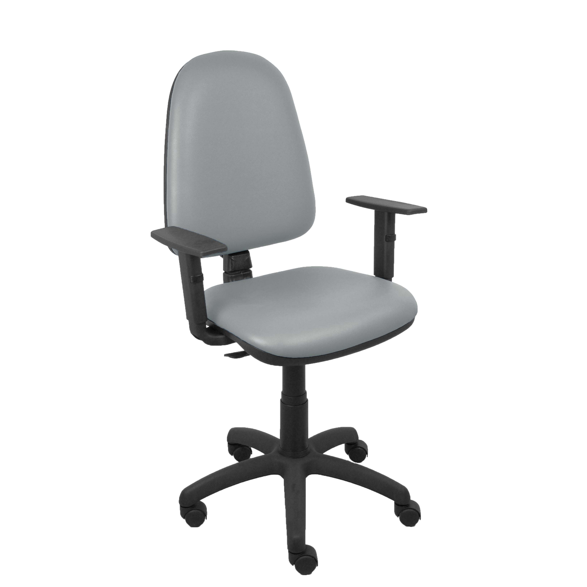Silla de oficina Piqueras y Crespo Ayna Similpiel - Brazos - Ref. fabricante 04CPSP100B10 - Gris