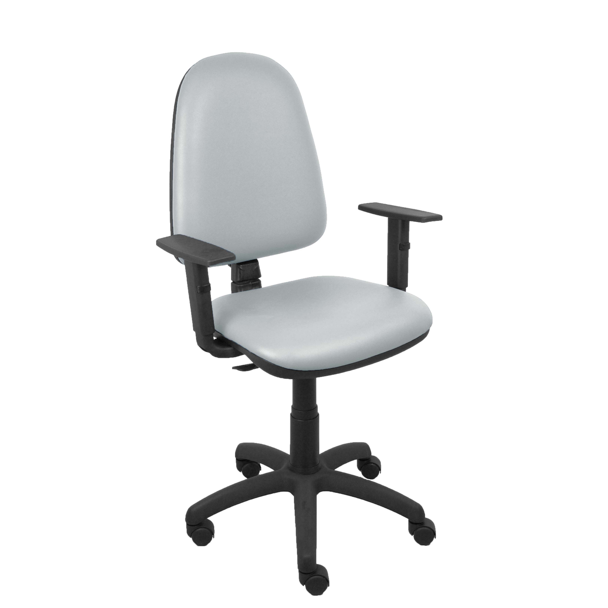Silla de oficina Piqueras y Crespo Ayna Similpiel - Brazos - Ref. fabricante 04CPSP100B10 - Gris Claro