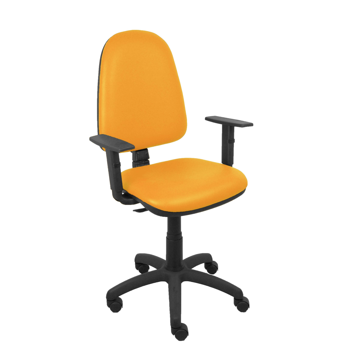 Silla de oficina Piqueras y Crespo Ayna Similpiel - Brazos - Ref. fabricante 04CPSP100B10 - Naranja