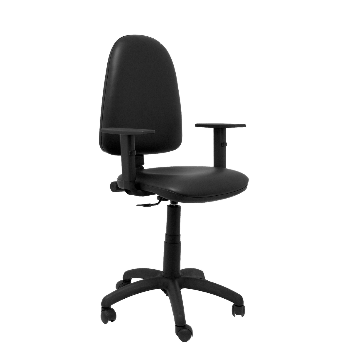 Silla de oficina Piqueras y Crespo Ayna Similpiel - Brazos regulables · Brazos fijos - Negro