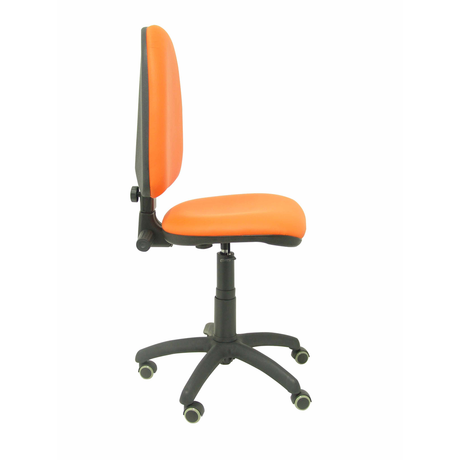 Silla de oficina Piqueras y Crespo Ayna Similpiel - Ruedas parquet - Ref. fabricante 04CPSP24RP - Naranja