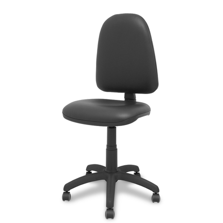 Silla de oficina Piqueras y Crespo Ayna Similpiel - Ruedas parquet - Ref. fabricante 04CPSP24RP - Negro