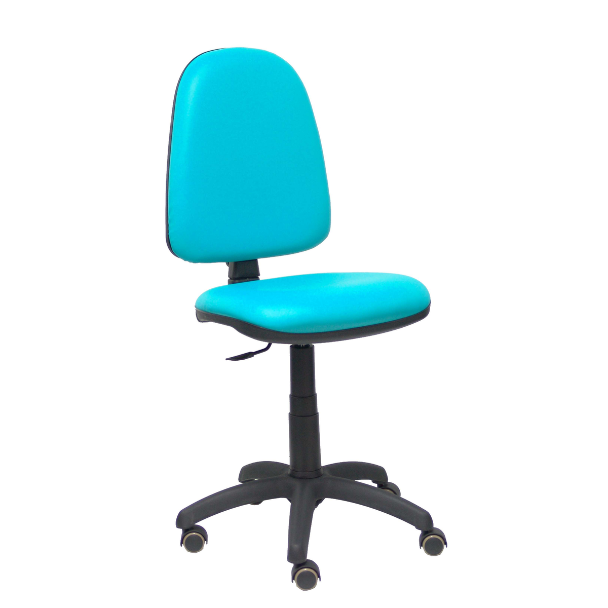 Silla de oficina Piqueras y Crespo Ayna Similpiel - Ruedas parquet - Ref. fabricante 04CPSP39RP - Verde / Turquesa