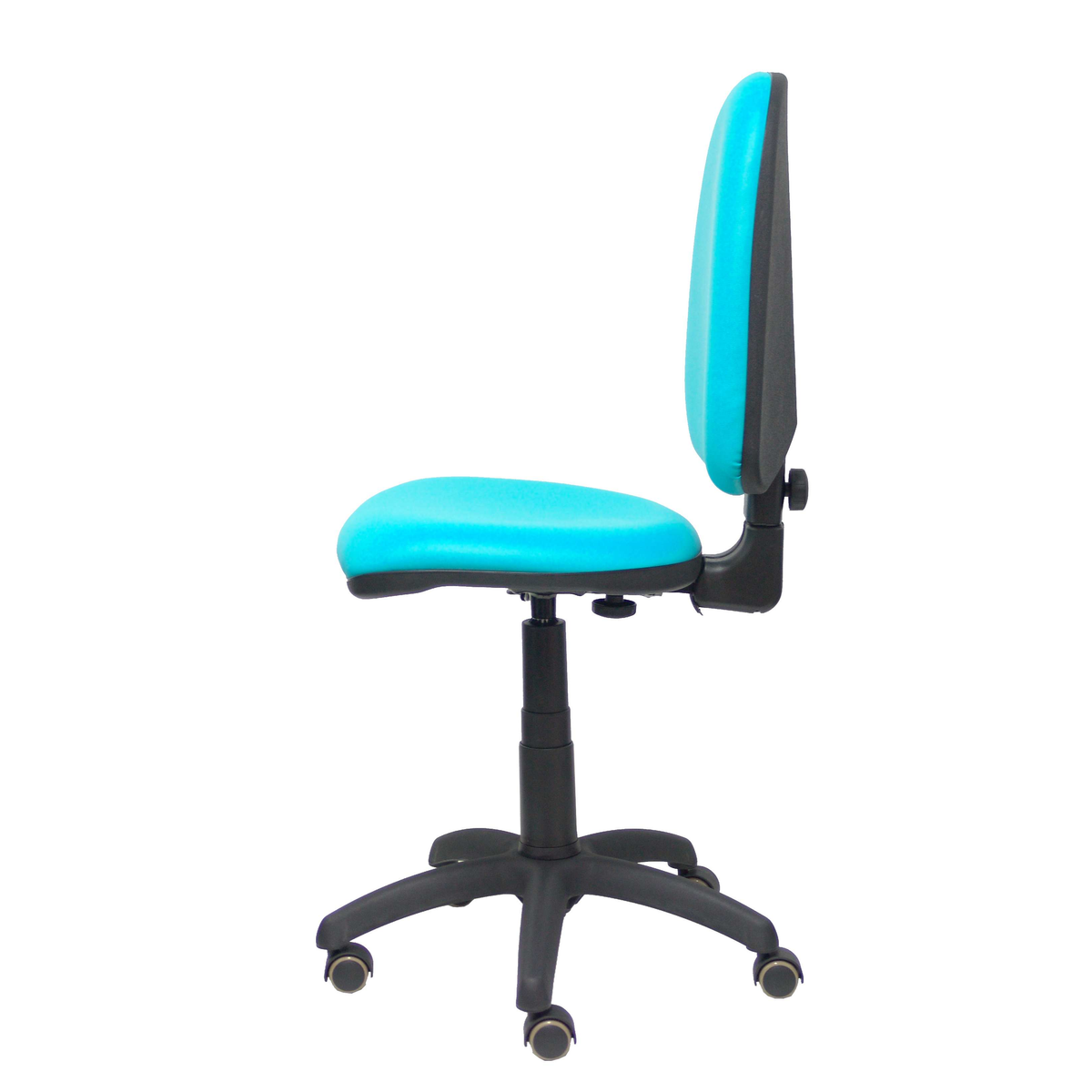 Silla de oficina Piqueras y Crespo Ayna Similpiel - Ruedas parquet - Ref. fabricante 04CPSP39RP - Verde / Turquesa