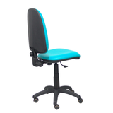 Silla de oficina Piqueras y Crespo Ayna Similpiel - Ruedas parquet - Ref. fabricante 04CPSP39RP - Verde / Turquesa