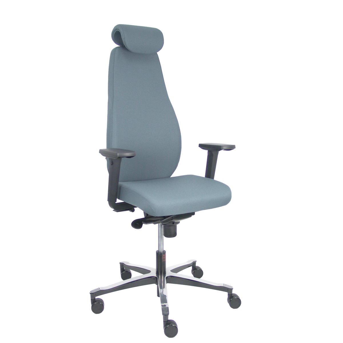 Silla de oficina Piqueras y Crespo Bjarg - Sincro con traslack · Brazos 3D · Cabecero · Soporte - Gris
