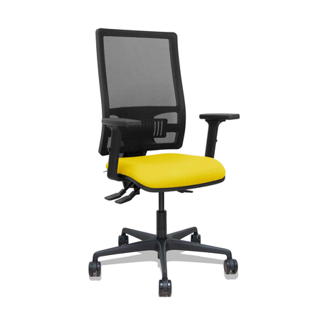 Silla de oficina Piqueras y Crespo Bormate Malla + Bali - Ref. fabricante 405ASM840B100B2B68R65L - Amarillo