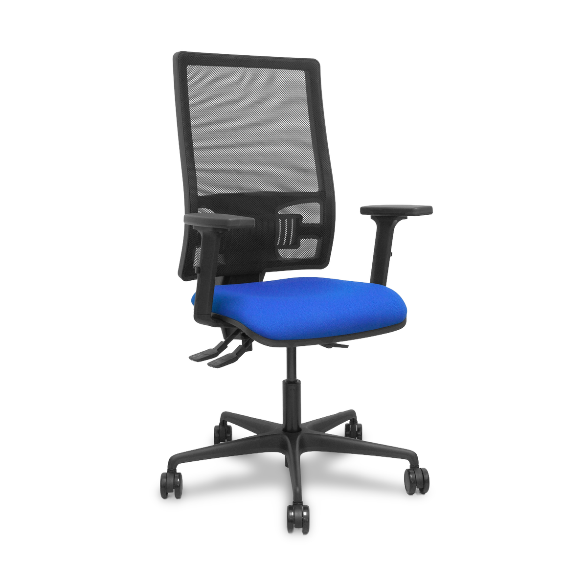 Silla de oficina Piqueras y Crespo Bormate Malla + Bali - Ref. fabricante 405ASM840B100B2B68R65L - Azul
