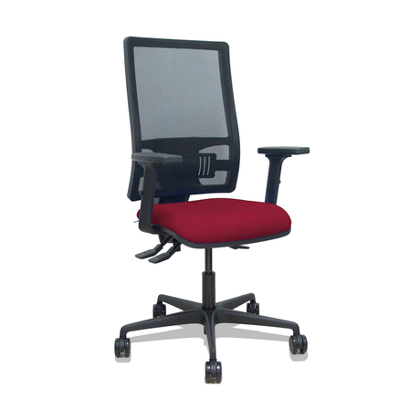 Silla de oficina Piqueras y Crespo Bormate Malla + Bali - Ref. fabricante 405ASM840B100B2B68R65L - Granate