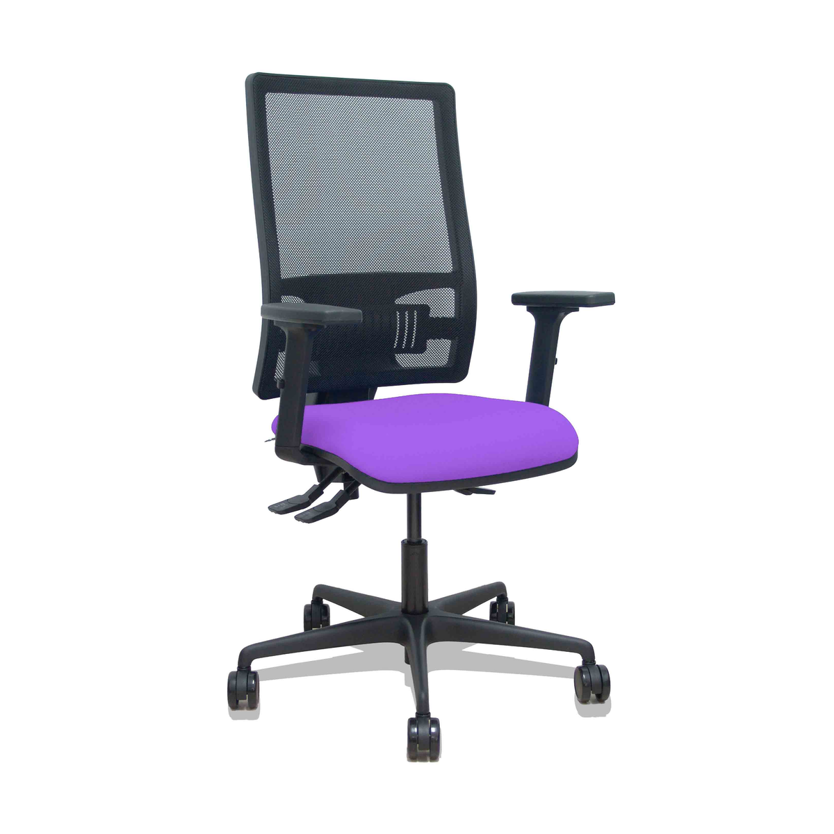 Silla de oficina Piqueras y Crespo Bormate Malla + Bali - Ref. fabricante 405ASM840B100B2B68R65L - Lila