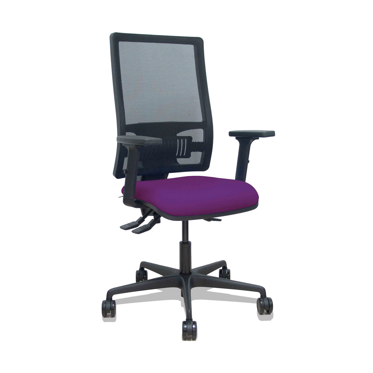 Silla de oficina Piqueras y Crespo Bormate Malla + Bali - Ref. fabricante 405ASM840B100B2B68R65L - Morado