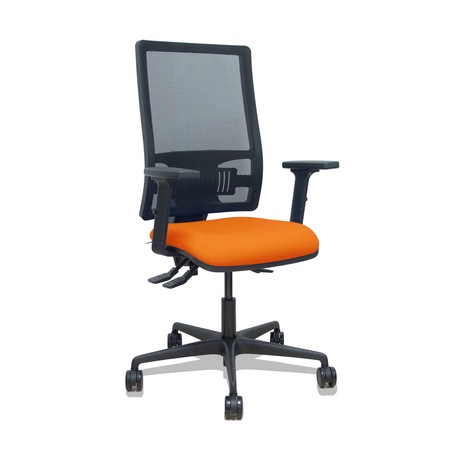 Silla de oficina Piqueras y Crespo Bormate Malla + Bali - Ref. fabricante 405ASM840B100B2B68R65L - Naranja