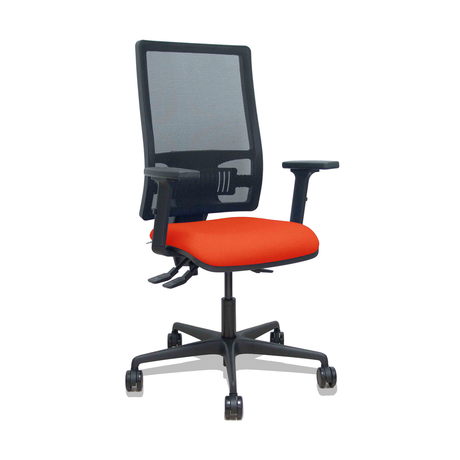 Silla de oficina Piqueras y Crespo Bormate Malla + Bali - Ref. fabricante 405ASM840B100B2B68R65L - Naranja Oscuro