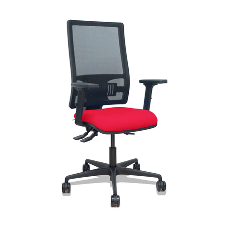 Silla de oficina Piqueras y Crespo Bormate Malla + Bali - Ref. fabricante 405ASM840B100B2B68R65L - Rojo