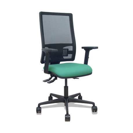 Silla de oficina Piqueras y Crespo Bormate Malla + Bali - Ref. fabricante 405ASM840B100B2B68R65L - Verde Esmeralda