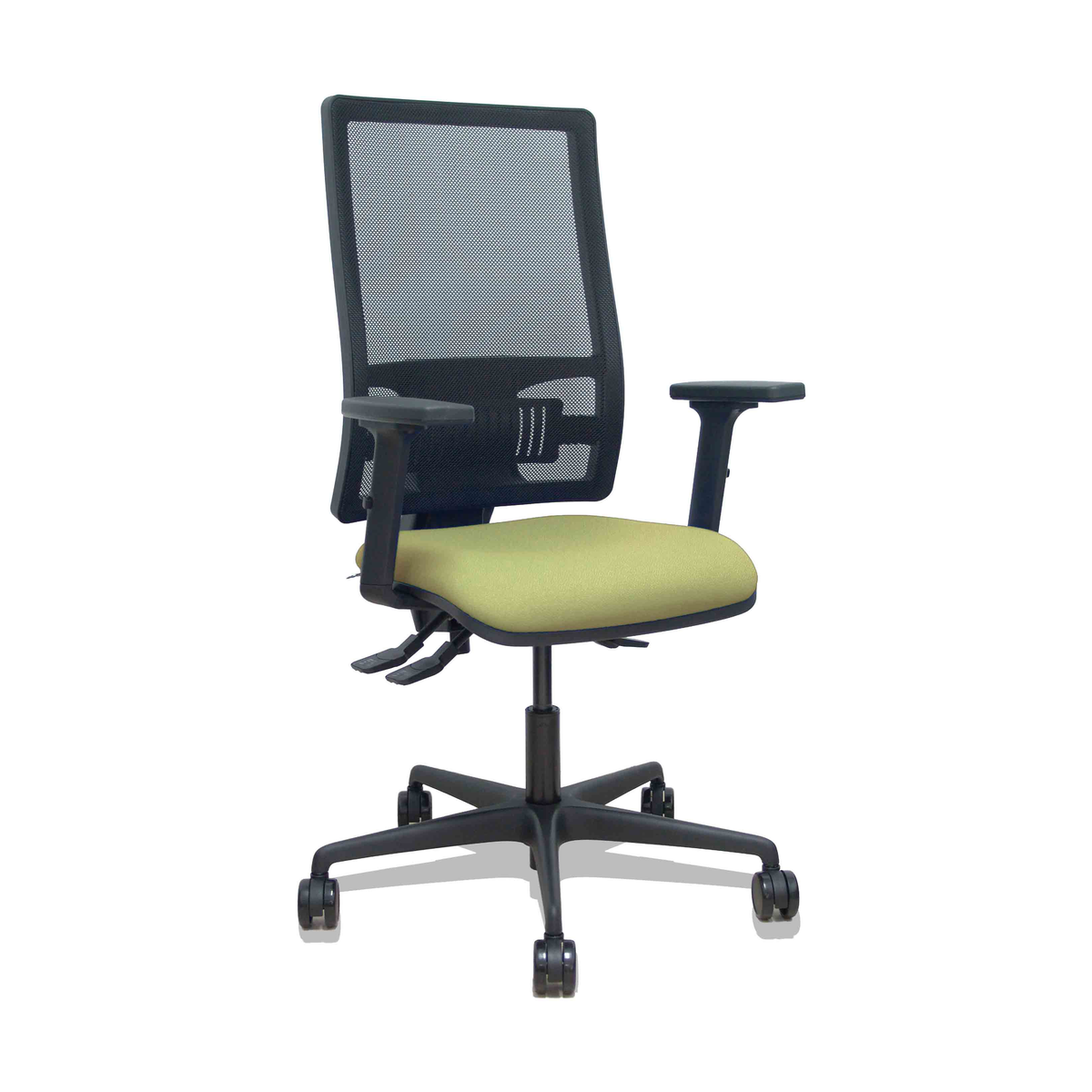 Silla de oficina Piqueras y Crespo Bormate Malla + Bali - Ref. fabricante 405ASM840B100B2B68R65L - Verde Oliva