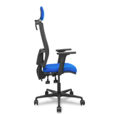 Silla de oficina Piqueras y Crespo Bormate Malla + - Ref. fabricante 405ASM840B100B2B68R65CRL - Azul