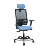 Silla de oficina Piqueras y Crespo Bormate Malla + - Ref. fabricante 405ASM840B100B2B68R65CRL - Azul Cielo
