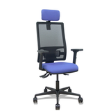Silla de oficina Piqueras y Crespo Bormate Malla + - Ref. fabricante 405ASM840B100B2B68R65CRL - Azul Claro