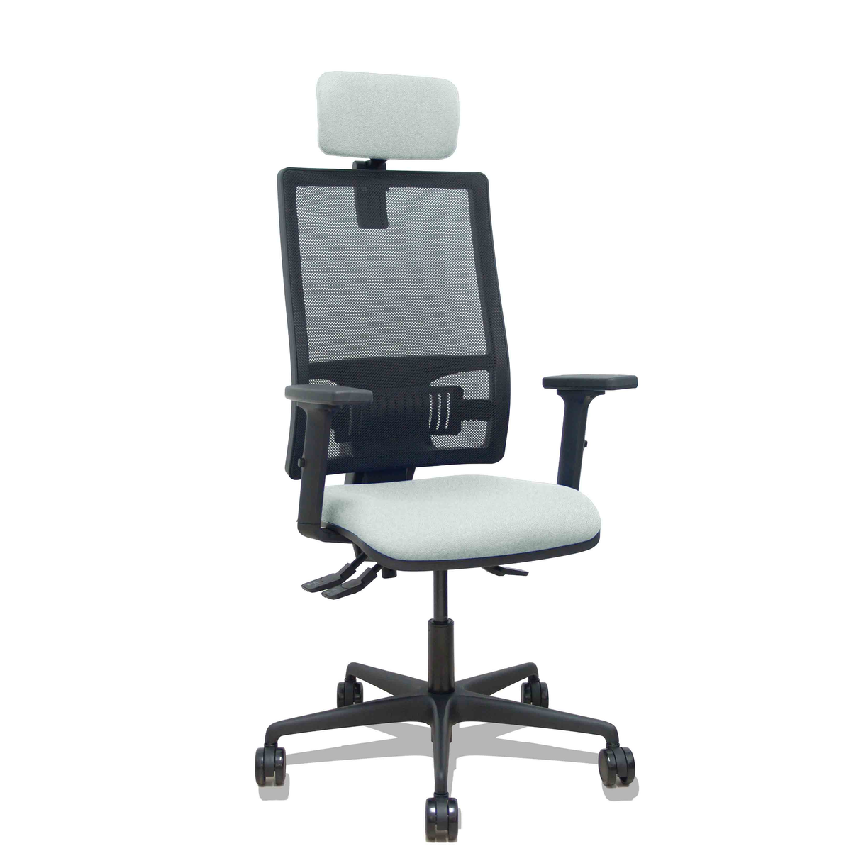 Silla de oficina Piqueras y Crespo Bormate Malla + - Ref. fabricante 405ASM840B100B2B68R65CRL - Gris Claro