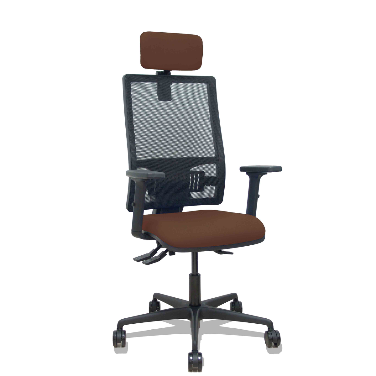 Silla de oficina Piqueras y Crespo Bormate Malla + - Ref. fabricante 405ASM840B100B2B68R65CRL - Marron Oscuro