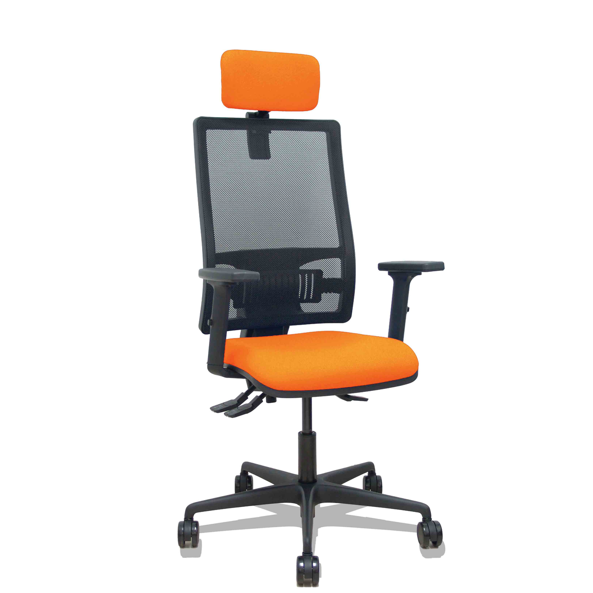 Silla de oficina Piqueras y Crespo Bormate Malla + - Ref. fabricante 405ASM840B100B2B68R65CRL - Naranja