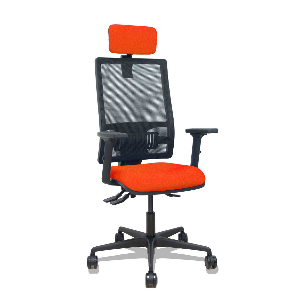 Silla de oficina Piqueras y Crespo Bormate Malla + - Ref. fabricante 405ASM840B100B2B68R65CRL - Naranja Oscuro