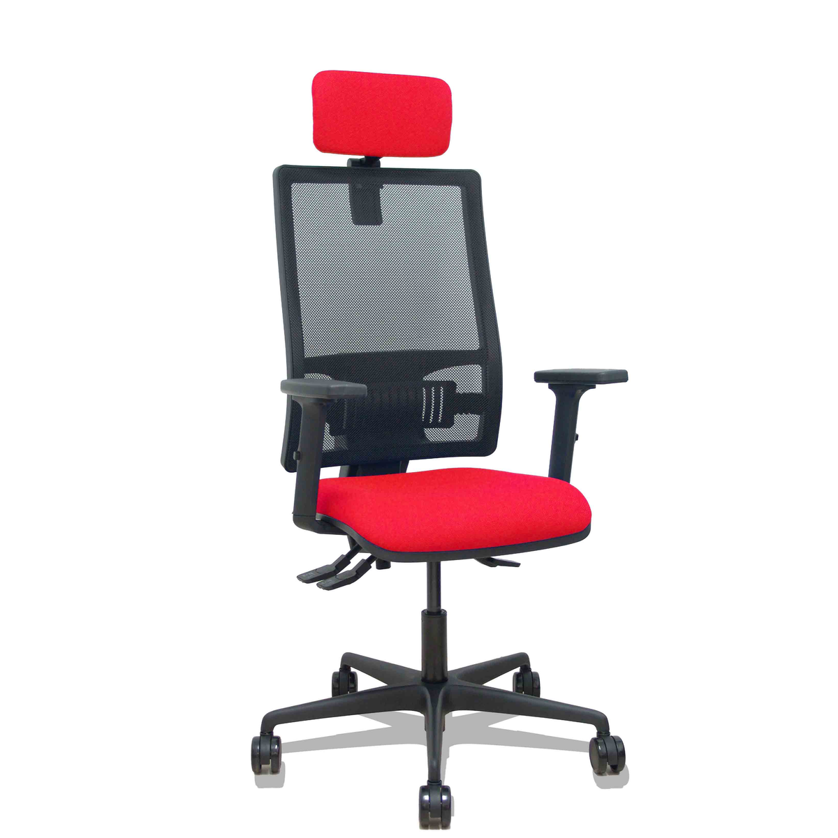 Silla de oficina Piqueras y Crespo Bormate Malla + - Ref. fabricante 405ASM840B100B2B68R65CRL - Rojo
