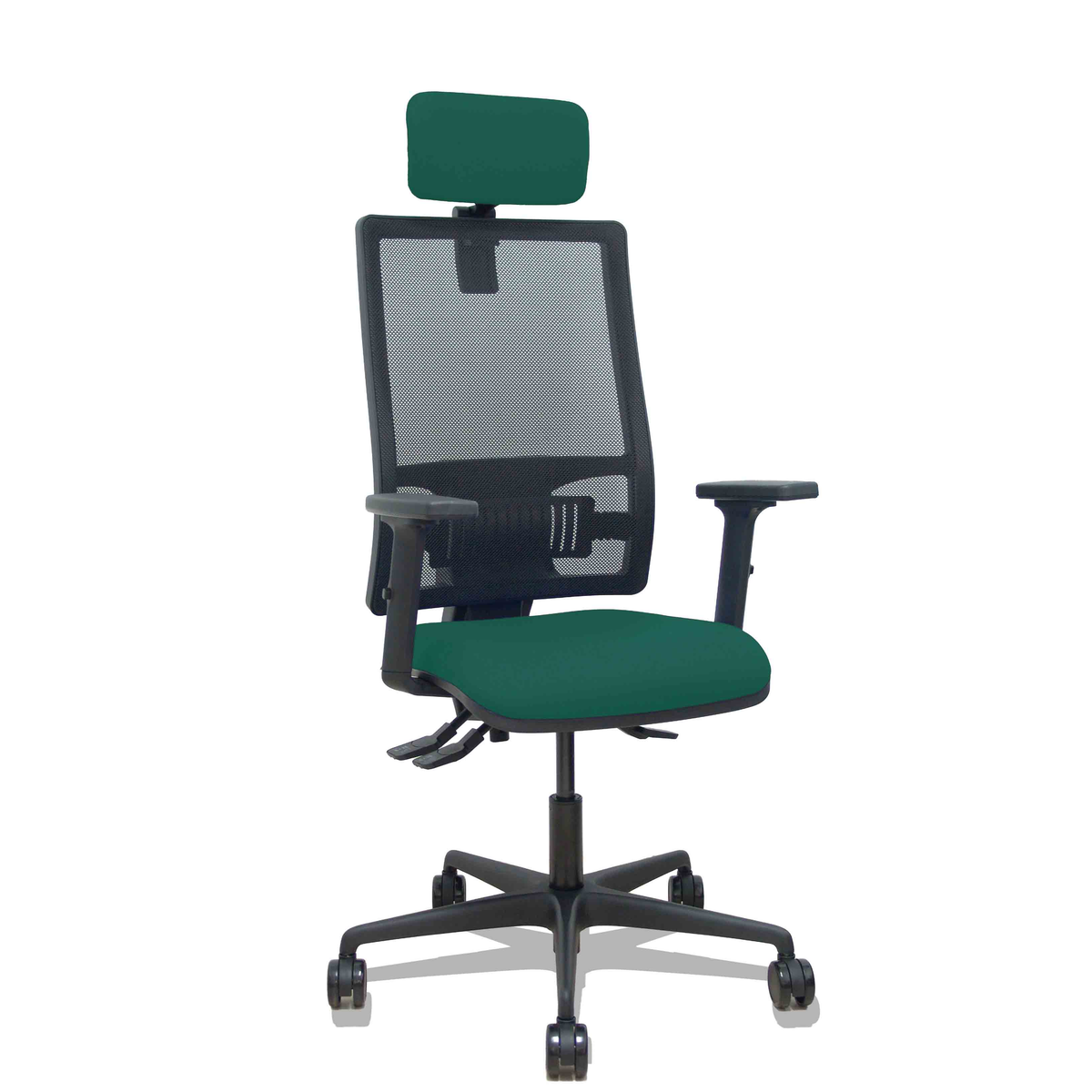 Silla de oficina Piqueras y Crespo Bormate Malla + - Ref. fabricante 405ASM840B100B2B68R65CRL - Verde Botella