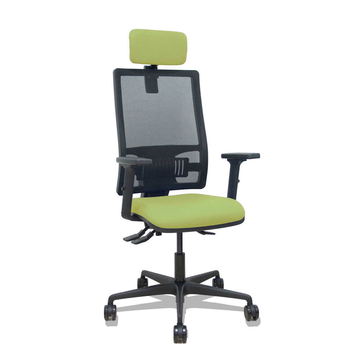 Silla de oficina Piqueras y Crespo Bormate Malla + - Ref. fabricante 405ASM840B100B2B68R65CRL - Verde Oliva