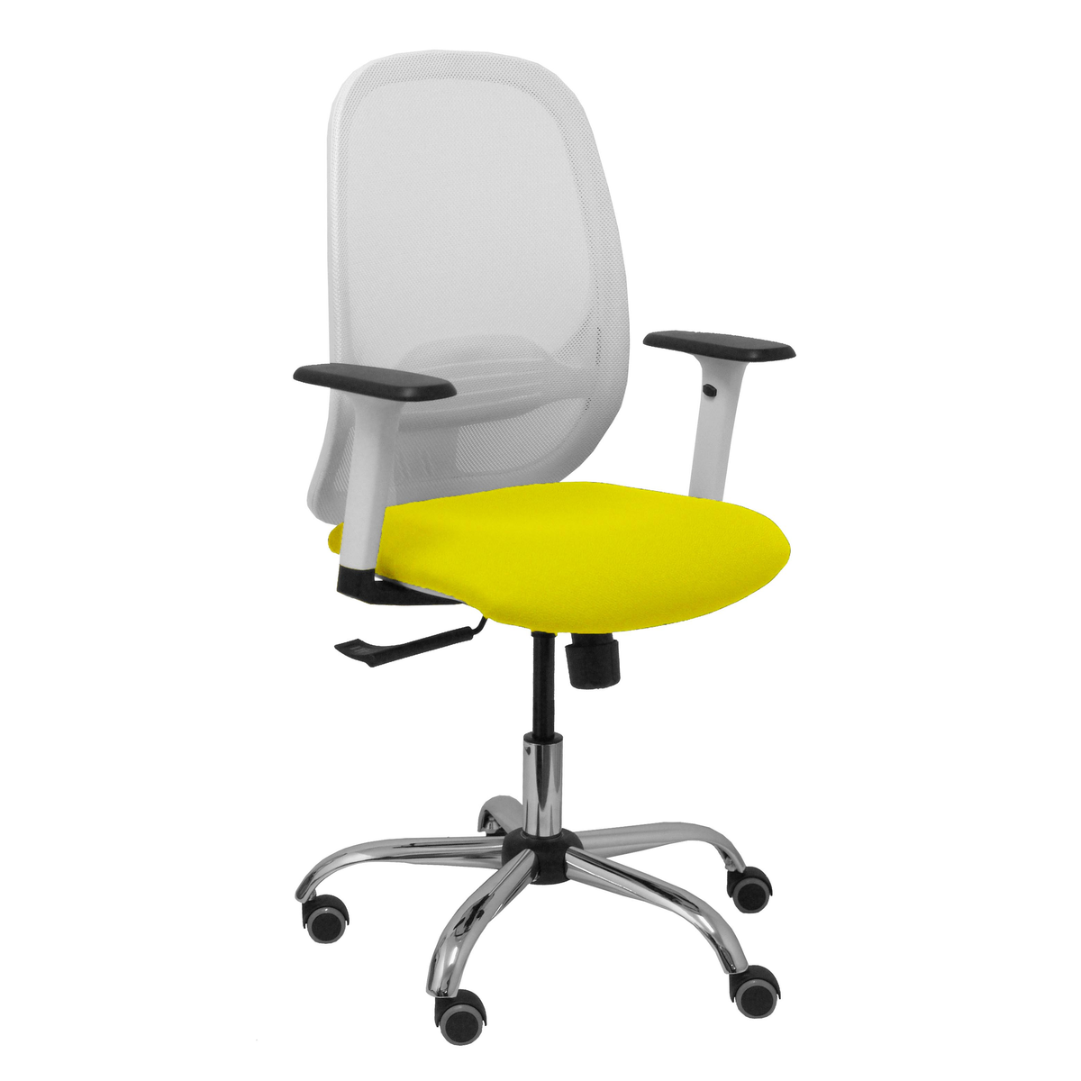 Silla de oficina Piqueras y Crespo Cilanco Blanca Malla + - Ref. fabricante 354SBM10B100B354CRRP - Amarillo