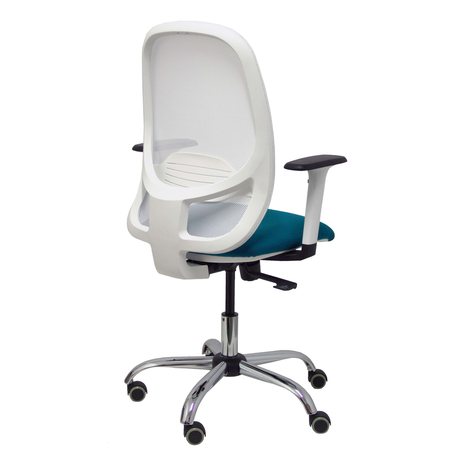 Silla de oficina Piqueras y Crespo Cilanco Blanca Malla + - Ref. fabricante 354SBM10B100B354CRRP - Verde Petroleo