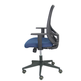 Silla de oficina Piqueras y Crespo Cilanco Negra Malla + Bali - Brazos regulables - Azul Marino