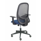 Silla de oficina Piqueras y Crespo Cilanco Negra Malla + Bali - Brazos regulables - Azul Marino