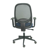Silla de oficina Piqueras y Crespo Cilanco Negra Malla + Bali - Brazos regulables - Azul Marino