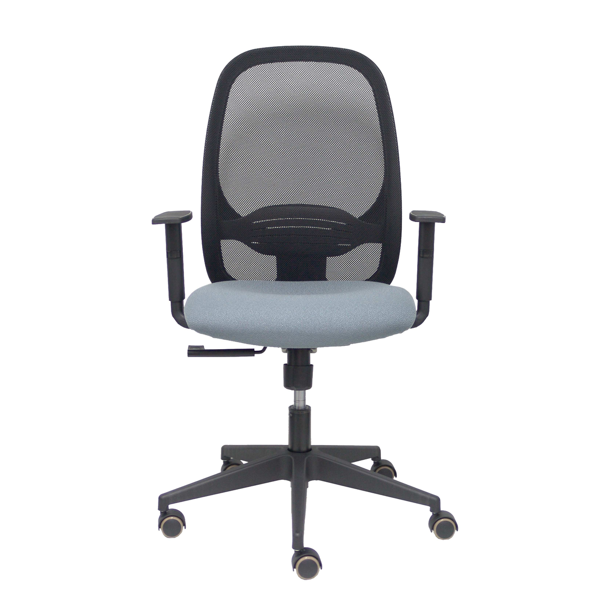 Silla de oficina Piqueras y Crespo Cilanco Negra Malla + Bali - Brazos regulables - Gris